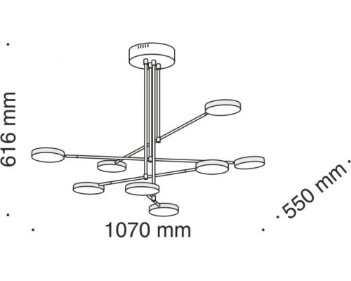 Потолочная люстра Fad MOD070PL-L48B3K Maytoni