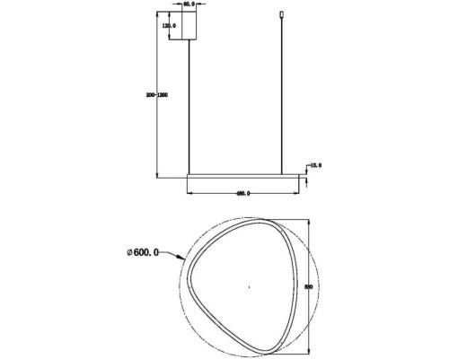Подвесной светильник Glint MOD072PL-L28BS3K Maytoni