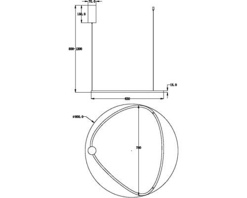 Подвесной светильник Glint MOD072PL-L36B3K Maytoni