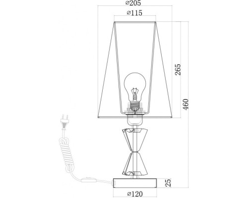 Настольная лампа Florero MOD078TL-01CH Maytoni