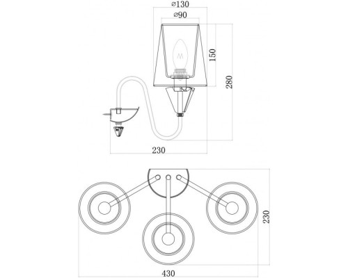 Бра Florero MOD078WL-03CH Maytoni