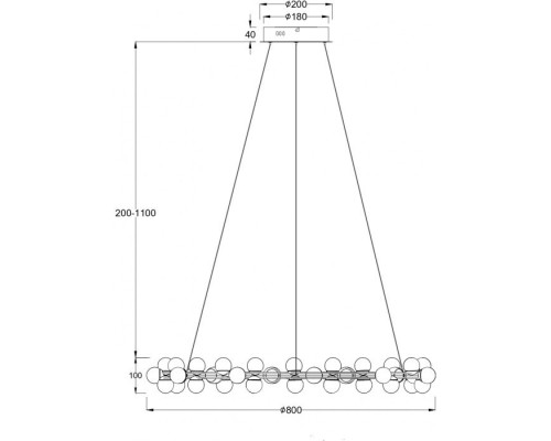 Подвесной светильник Tessara MOD081PL-L60G3K Maytoni