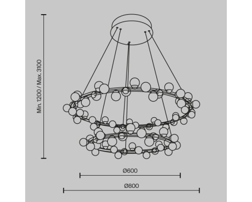 Подвесная люстра Tessara MOD081PL-L84G3K Maytoni