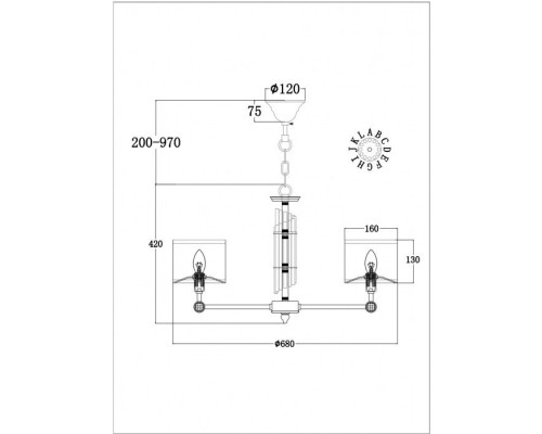Подвесная люстра Alloro MOD088PL-06BS Maytoni