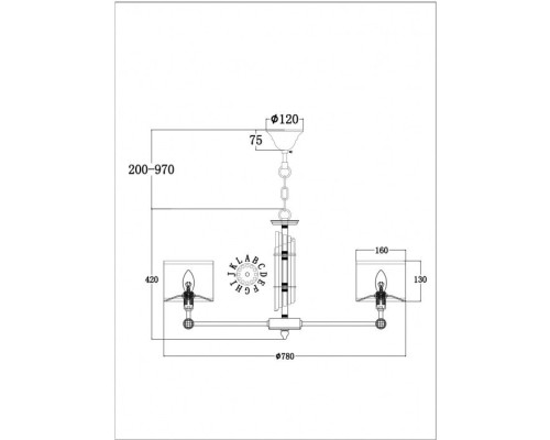 Подвесная люстра Alloro MOD088PL-08BS Maytoni
