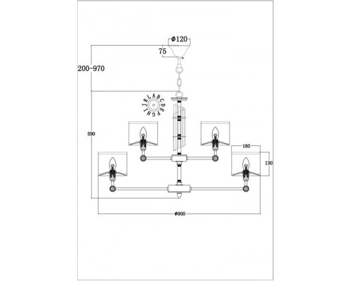 Подвесная люстра Alloro MOD088PL-15BS Maytoni