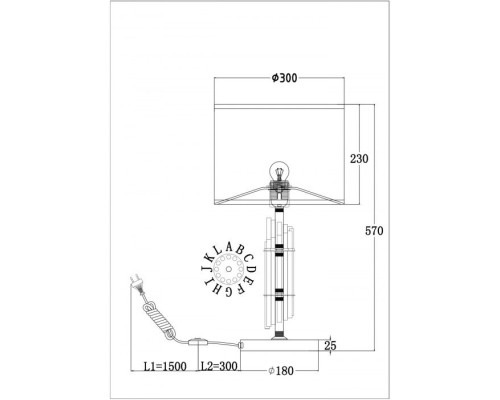 Настольная лампа Alloro MOD088TL-01BS Maytoni