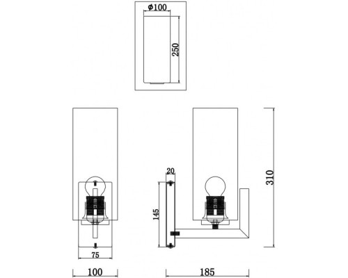 Бра Fortano MOD089WL-01BS Maytoni