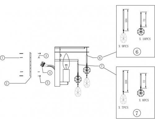 Бра Linn MOD091WL-01CH Maytoni
