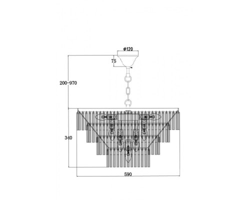 Подвесная люстра Colonne MOD093PL-13BS Maytoni