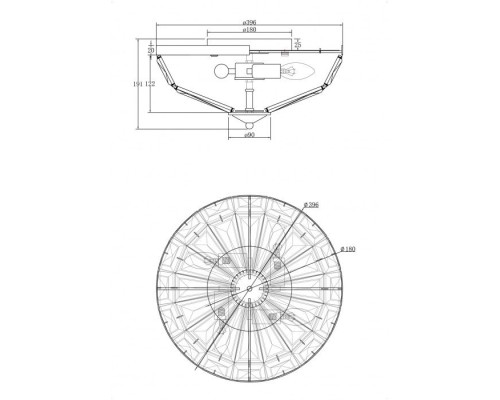 Потолочная люстра Facet MOD094CL-04G Maytoni