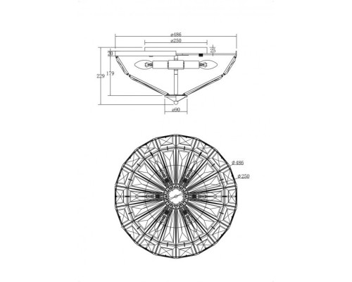 Потолочная люстра Facet MOD094CL-06G Maytoni