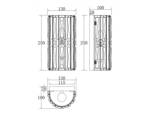 Бра Facet MOD094WL-01CH Maytoni
