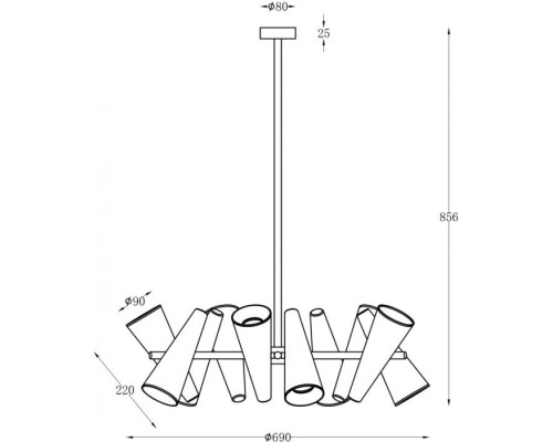 Потолочная люстра Giro MOD095PL-10BS Maytoni