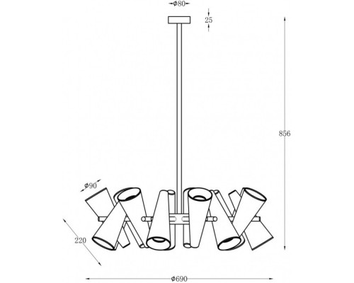 Потолочная люстра Giro MOD095PL-14BS Maytoni