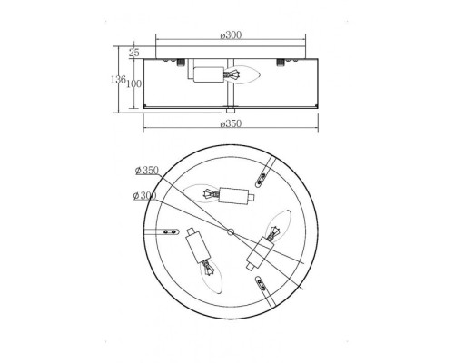 Потолочная люстра Ripple MOD096CL-03CH Maytoni