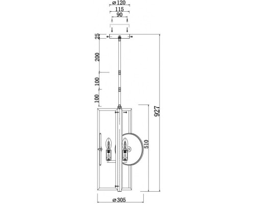 Потолочная люстра Marmo MOD099PL-03G Maytoni