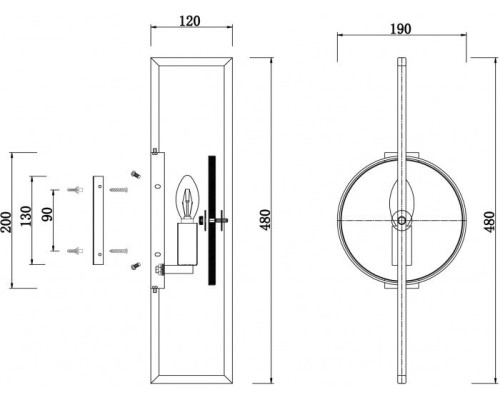 Бра Marmo MOD099WL-01G Maytoni