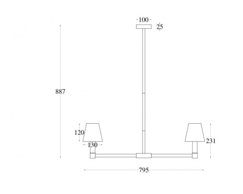 Потолочная люстра Tet-a-tet MOD104PL-07B Maytoni