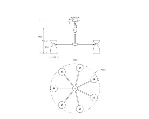 Подвесная люстра Cloches MOD113PL-07W Maytoni
