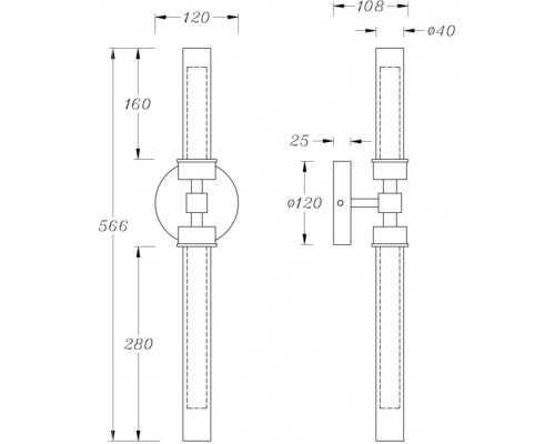 Бра Stelo MOD116WL-L7BS3K Maytoni