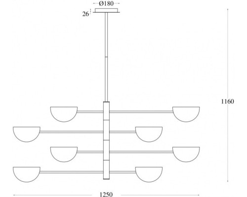 Потолочная люстра Mollis MOD126PL-08B Maytoni