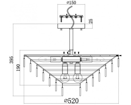 Потолочная люстра Mazzo MOD130CL-11G Maytoni