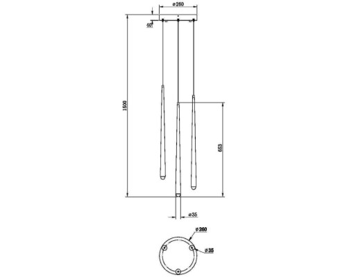Подвесной светильник Cascade MOD132PL-L18BSK Maytoni