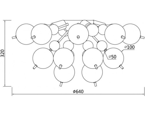Потолочная люстра Bolla MOD133CL-04BS Maytoni