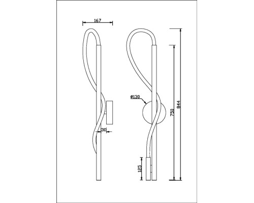 Настенный светильник Tau MOD146WL-L12B3K Maytoni