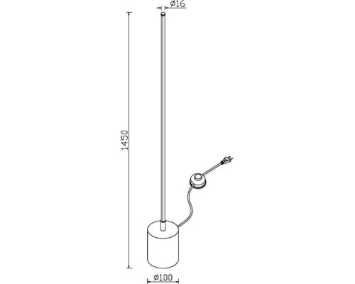 Торшер Flow MOD147FL-L20BSK1 Maytoni
