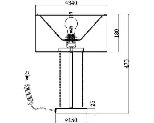 Интерьерная настольная лампа Impressive MOD151TL-01G Maytoni