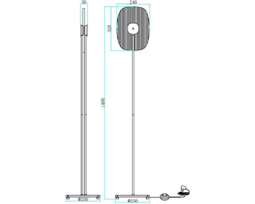 Торшер Eclipse MOD152FL-L1BK Maytoni