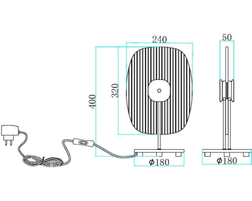 Интерьерная настольная лампа Eclipse MOD152TL-L1BK Maytoni