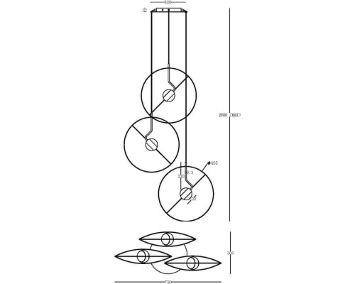 Подвесной светильник Reflex MOD154PL-L6W3K1 Maytoni
