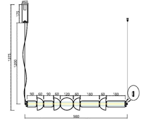 Подвесной светильник Cosmo MOD210PL-L39B3K Maytoni