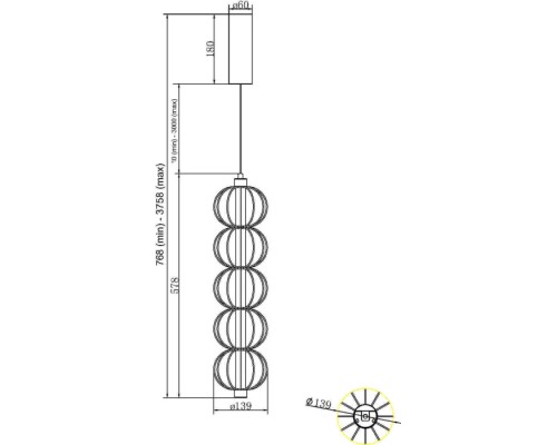 Подвесной светильник Golden Cage MOD216PL-L10G3K Maytoni