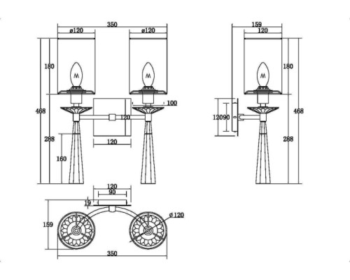 Бра Bianco MOD224WL-02BS Maytoni