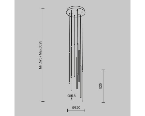 Подвесной светильник Light stick MOD236PL-L54B3K Maytoni