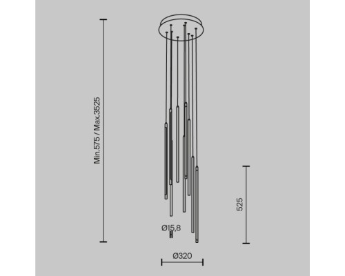 Подвесной светильник Light stick MOD236PL-L54BS3K Maytoni
