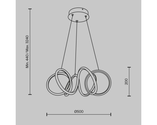 Подвесной светильник Curve MOD241PL-L60BK Maytoni