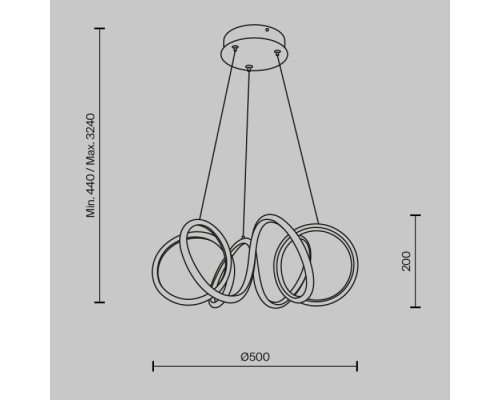 Подвесной светильник Curve MOD241PL-L60BSK Maytoni