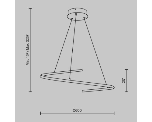 Подвесной светильник Curve MOD242PL-L33BSK Maytoni