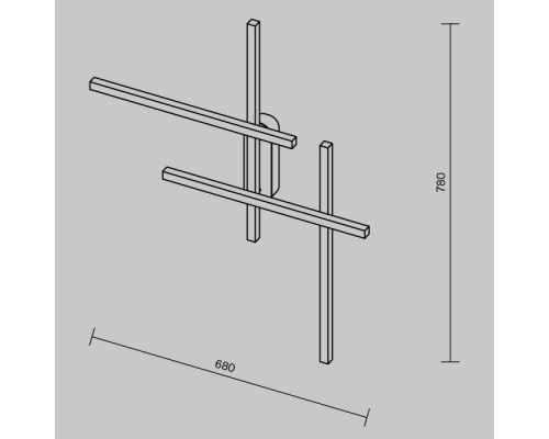 Настенный светильник Halo MOD248WL-L24BK Maytoni