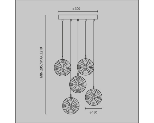Подвесной светильник Frozen MOD254PL-05BS Maytoni