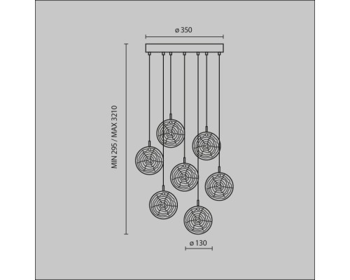 Подвесной светильник Frozen MOD254PL-07BS Maytoni