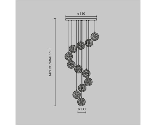 Подвесной светильник Frozen MOD254PL-12BS Maytoni