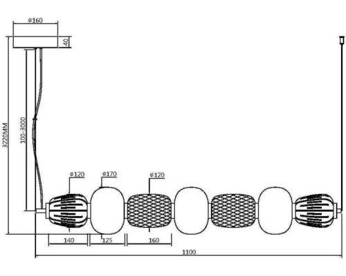 Подвесной светильник Pattern MOD267PL-L42G3K Maytoni