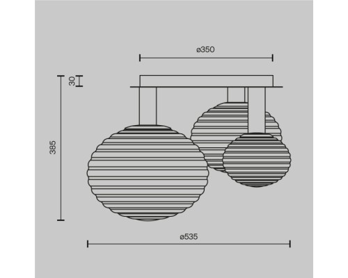 Потолочный светильник Reels MOD268CL-03B Maytoni