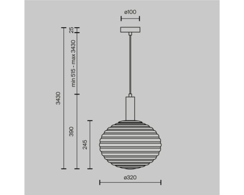 Подвесной светильник Reels MOD268PL-01G Maytoni